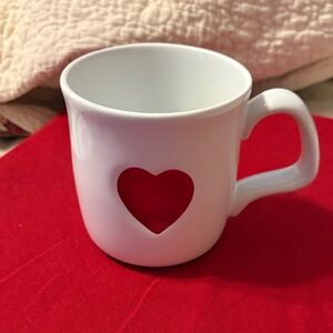Williams Sonoma White Mug with Red Heart